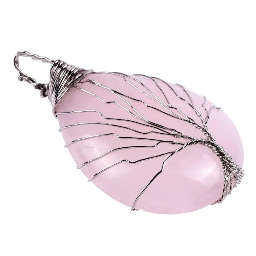 Pendentif Quartz Rose