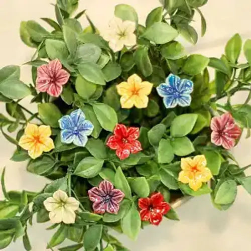Ceramique Peinte Fleurs de Bougainvillier